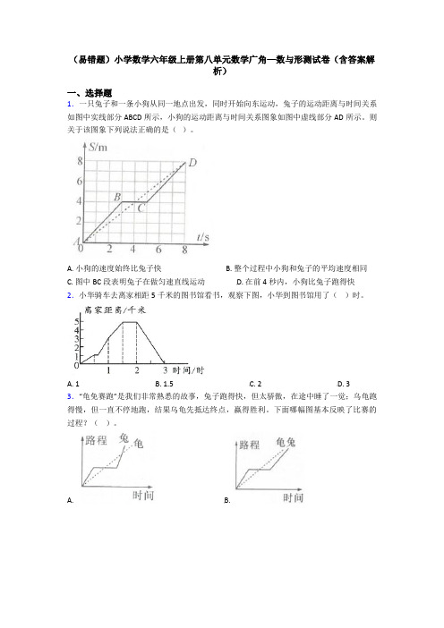 (易错题)小学数学六年级上册第八单元数学广角—数与形测试卷(含答案解析)