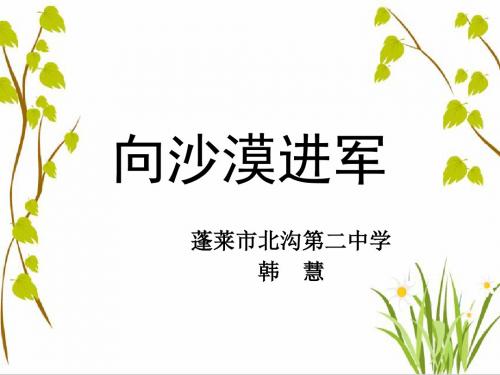 向沙漠进军PPT课件36(微课件) 鲁教版 (共21张PPT)