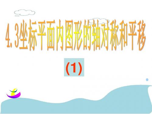4.3 坐标平面内图形的轴对称和平移(1) 课件(共12张PPT)