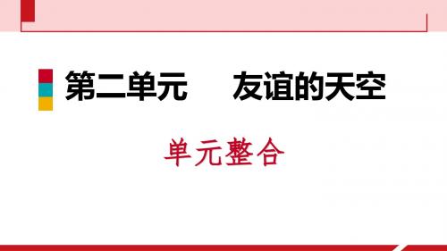 人教版《道德与法治》七年级上册：第二单元 友谊的天空 复习课件(共27张PPT)