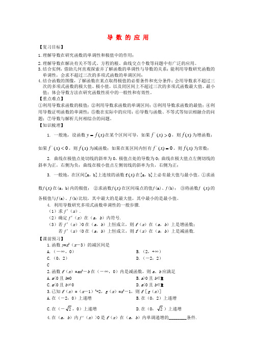 高考数学 一轮复习导的应用教案 苏教版