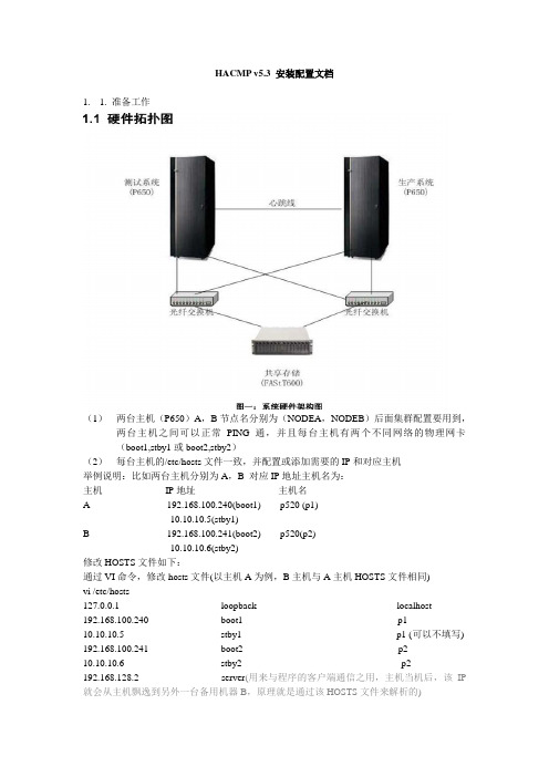 AIX双机热备配置文档(HACMP配置整理)