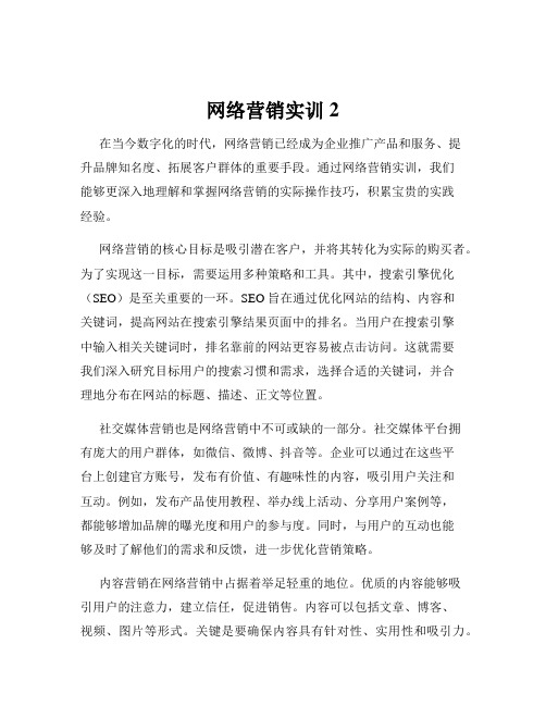 网络营销实训2