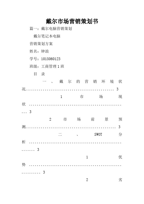 戴尔市场营销策划书.doc