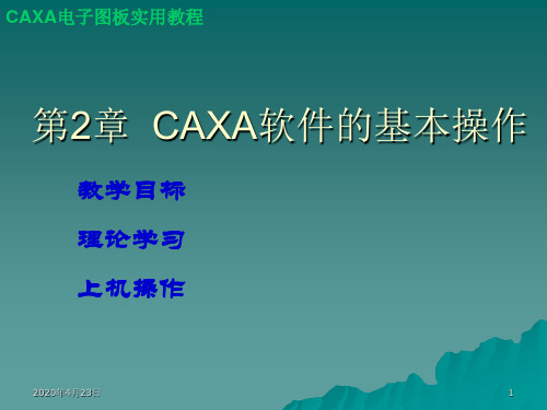 CAXA电子图版教程——第2章  CAXA软件的基本操作