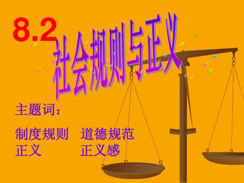 8.2 社会规则与正义 课件10(政治粤教版八年级下册)