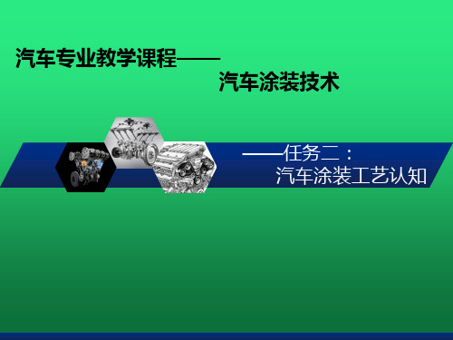 汽车涂装工艺课件  2-1-2 汽车涂装技术—汽车涂装工艺认知