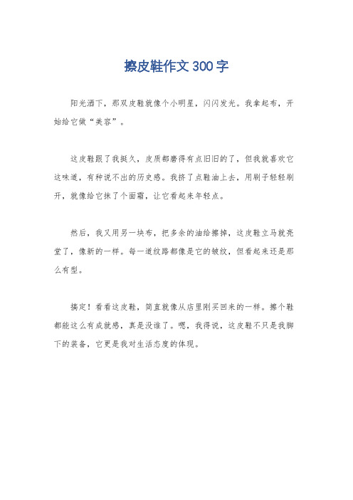 擦皮鞋作文300字