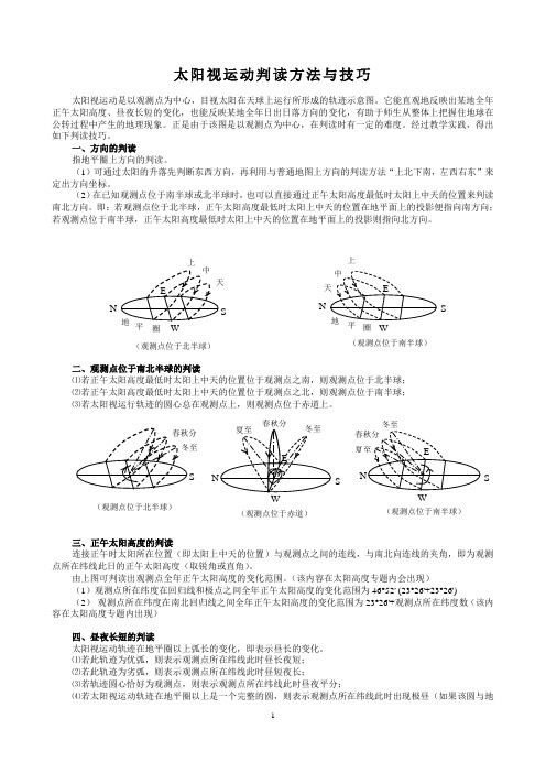 太阳视运动判读方法与技巧