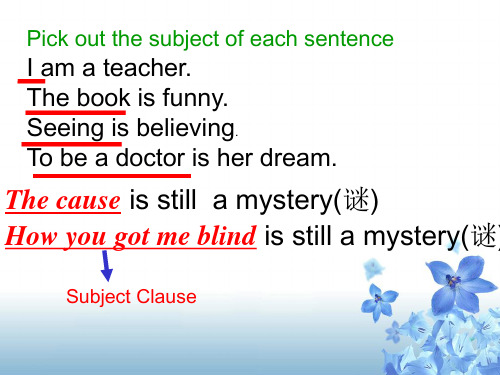 人教版高中英语Book 3 Unit 4 Grammar ---subject clause教学课件 (共39张PPT)