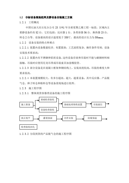 三 1.2  静设备安装施工技术措施