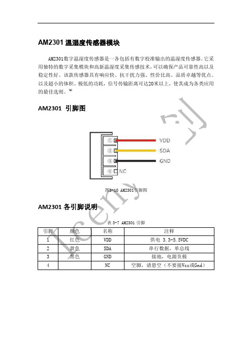 (完整word版)AM2301温湿度传感器模块