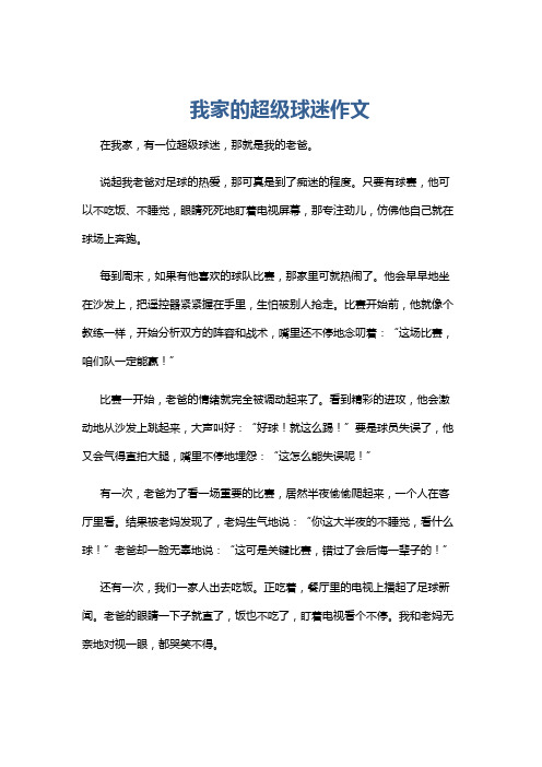 我家的超级球迷作文