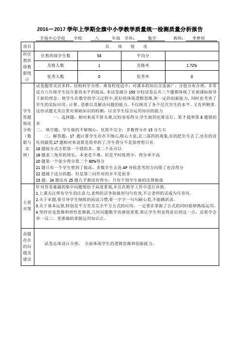 质量分析报告