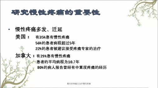 鞘内药物输注治疗慢性疼痛