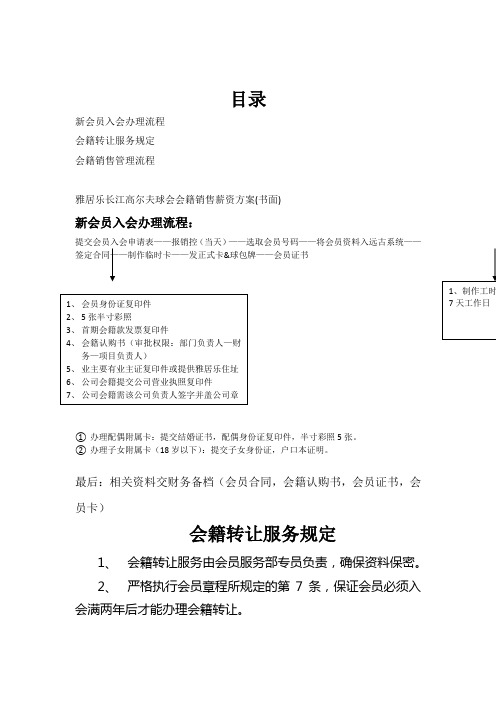 高尔夫球会籍销售部管理制度