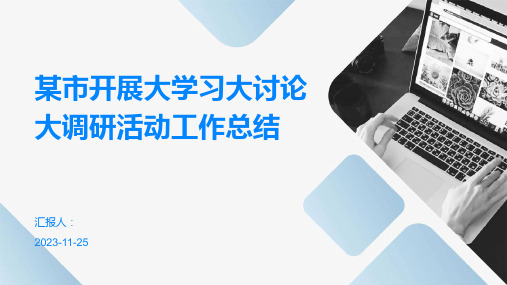 某市开展大学习大讨论大调研活动工作总结