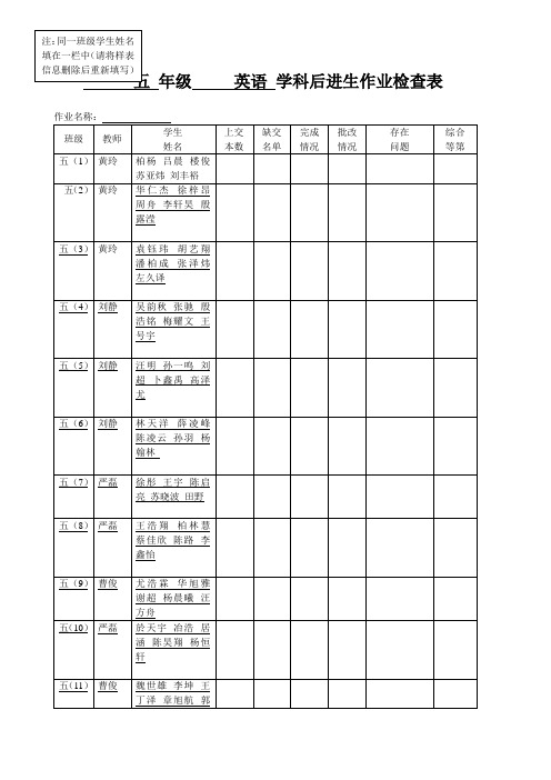 五年级后进生作业检查表[1]