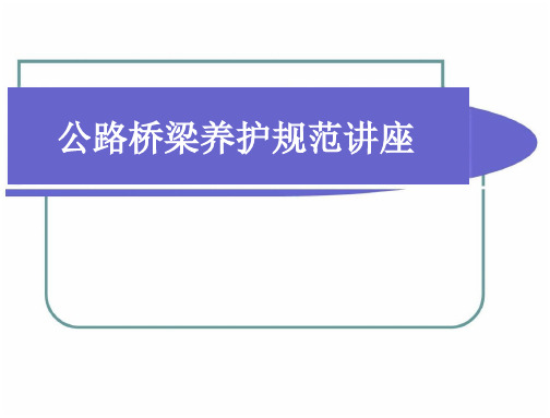 公路桥梁养护参考标准