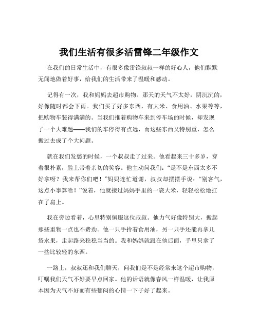 我们生活有很多活雷锋二年级作文