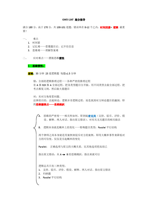 管卫东LSAT高分指导演讲笔记