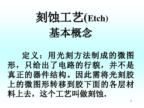 chap8刻蚀工艺解析