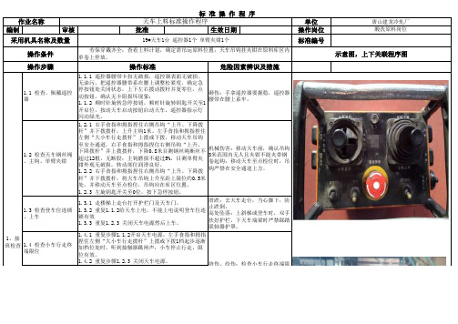 天车上料标准操作程序