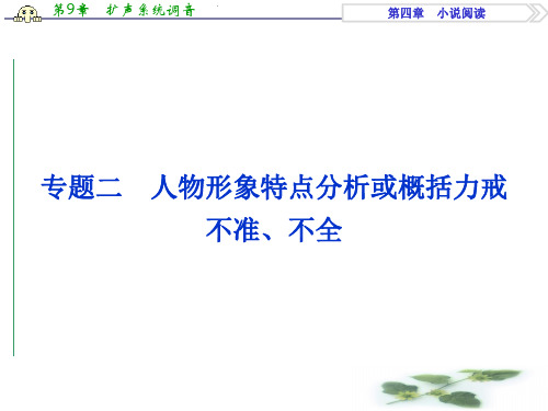 优化方案高考语文二轮总复习——讲义课件(全国卷I)：第四章 小说阅读 专题二