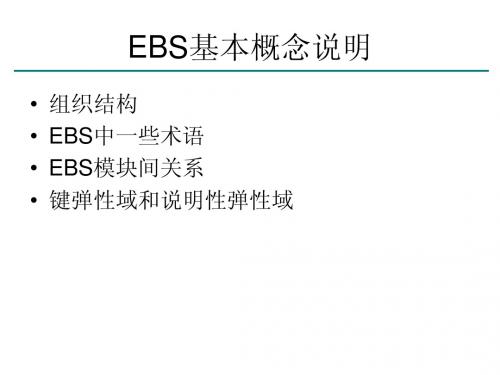 EBS基本概念说明