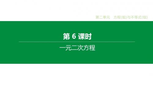 2020北京中考数学一轮复习课件：第06课时 一元二次方程