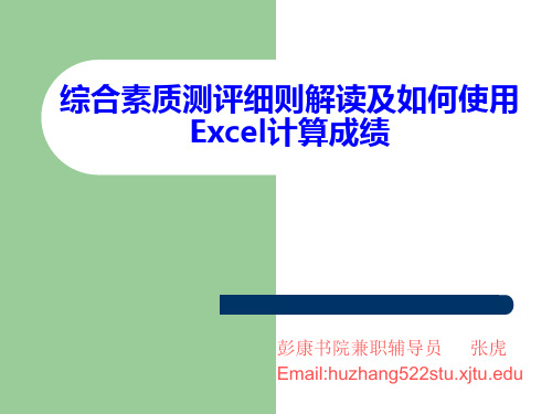 综合素质测评细则解读及excel使用 19页PPT文档