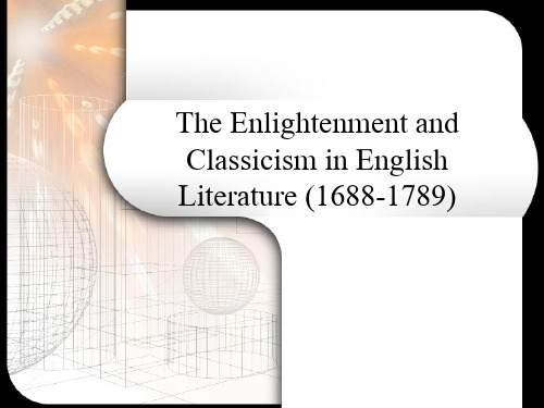 The Enlightenment Movement and 18th Century Literature