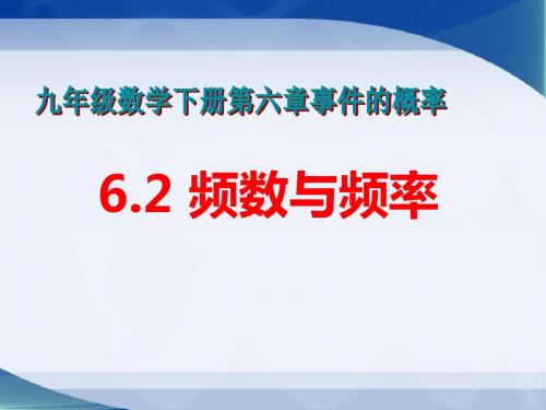 《频数与频率》PPT课件