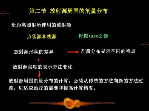 肿瘤放射物理学-物理师资料-7.2 放射源周围的剂量分布