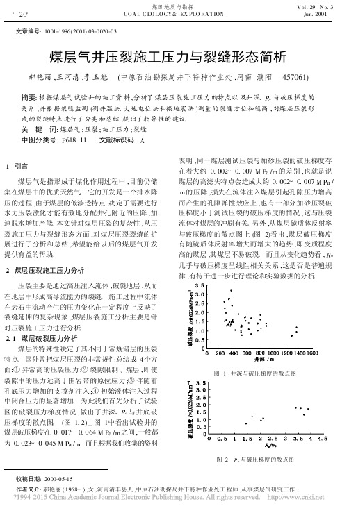 煤层气井压裂施工压力与裂缝形态简析_郝艳丽