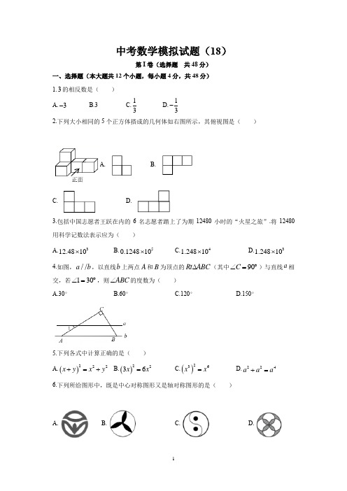 中考数学模拟试题(18)