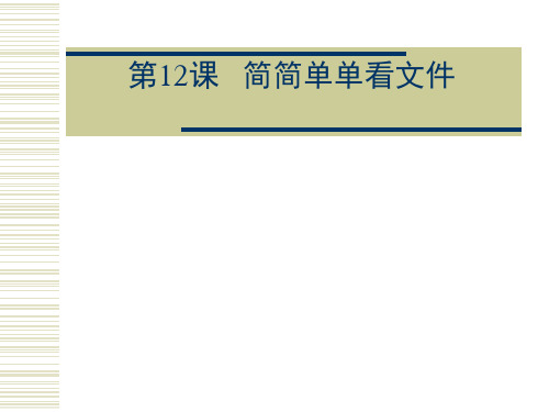 人教版(2015)信息技术三年级下册 12.简简单单看文件 说课课件(13ppt)