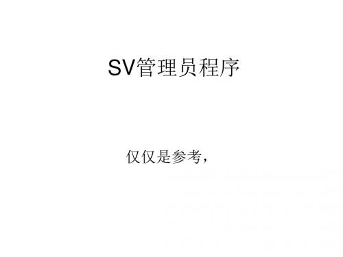 SV管理员程序