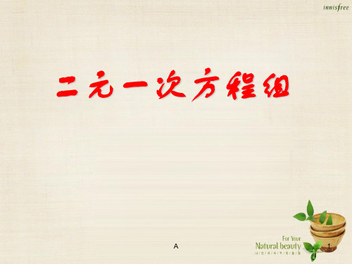 七年级数学下册 8.1 二元一次方程组课件2 (新版)新人教版