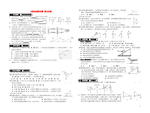 高考物理一轮复习 力的合成和分解 受力分析教学案