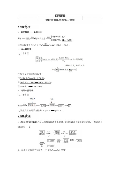 提取卤素单质的化学流程