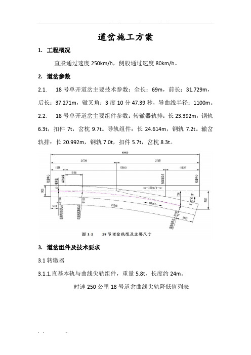 道岔工程施工组织设计方案-2010年最新