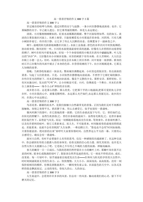 高一借景抒情的作文800字5篇