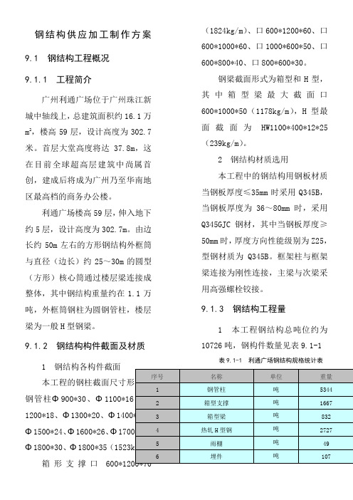 利通广场项目主体施工及施工总承包管理与配合服务投标文件