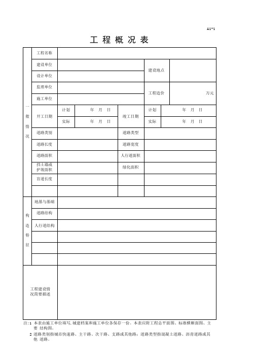 市政道路工程全套表格(1)