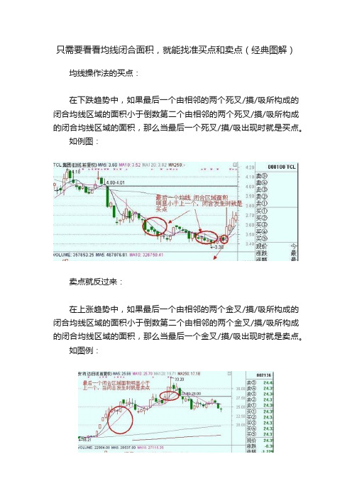 只需要看看均线闭合面积，就能找准买点和卖点（经典图解）