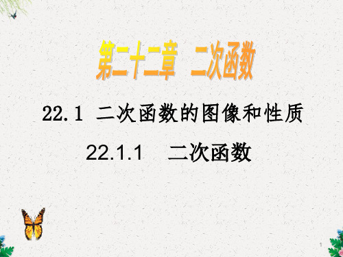 人教新课标版 初中数学九年级上册第二十二章22.1.1 二次函数课件