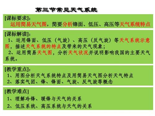 常见天气系统