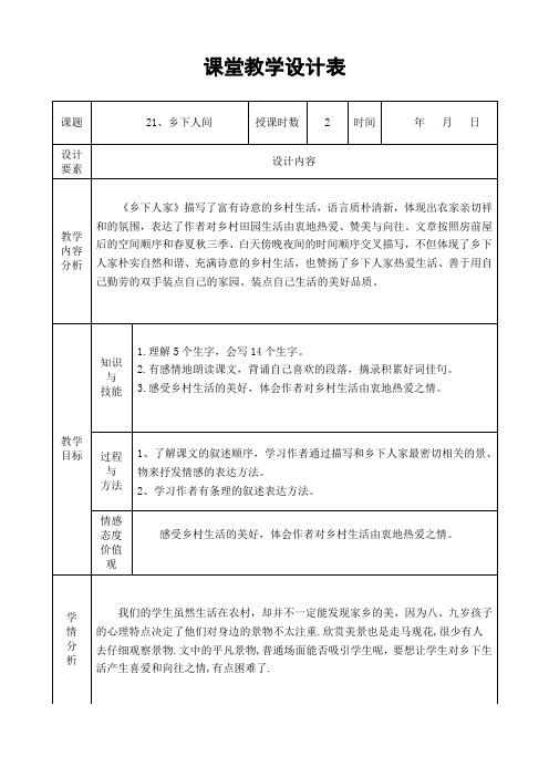 21课《乡下人间》