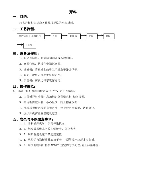 PCB工艺流程